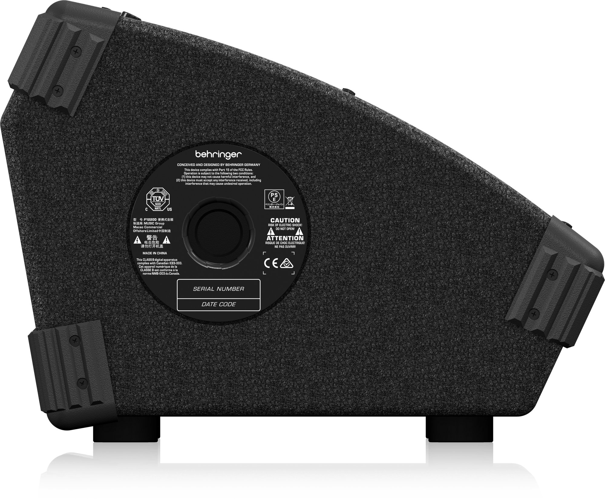 behringer　モニタースピーカー　EUROLIVE F1220D Behringer EUROLIVE F1220D 250W Floor Monitor Speaker - Andertons